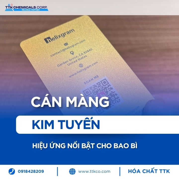 Cán màng kim tuyến – Tạo hiệu ứng nổi bật cho bao bì cao cấp