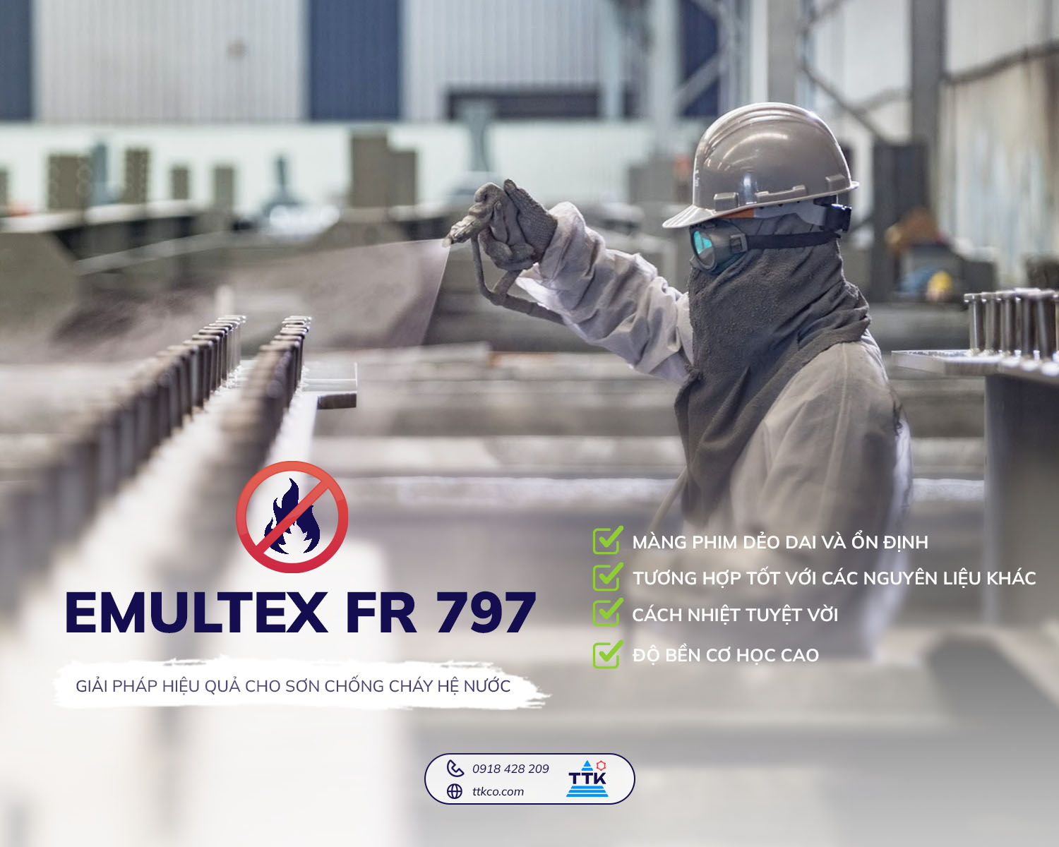 Emultex FR 797 - Giải pháp chống cháy thân thiện với môi trường